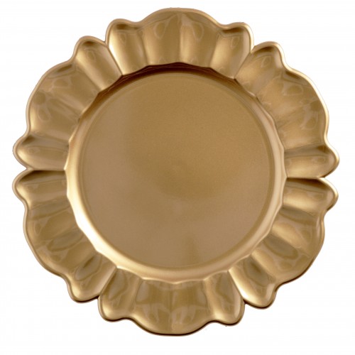 Gold scalloped plate